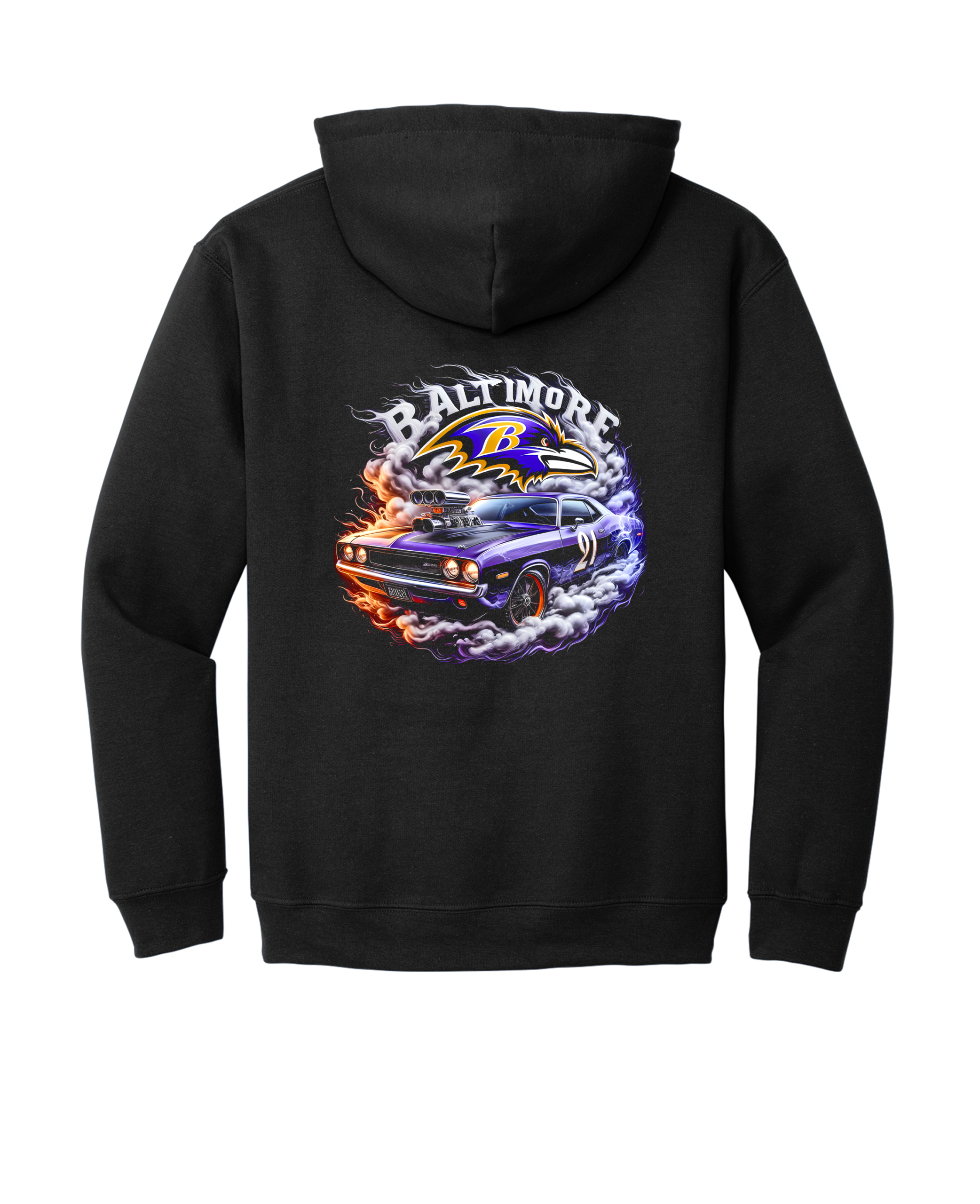Custom Ravens Muscle Car Hoodie
