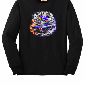 Custom Ravens Muscle Car Crew Neck Sweatshirt
