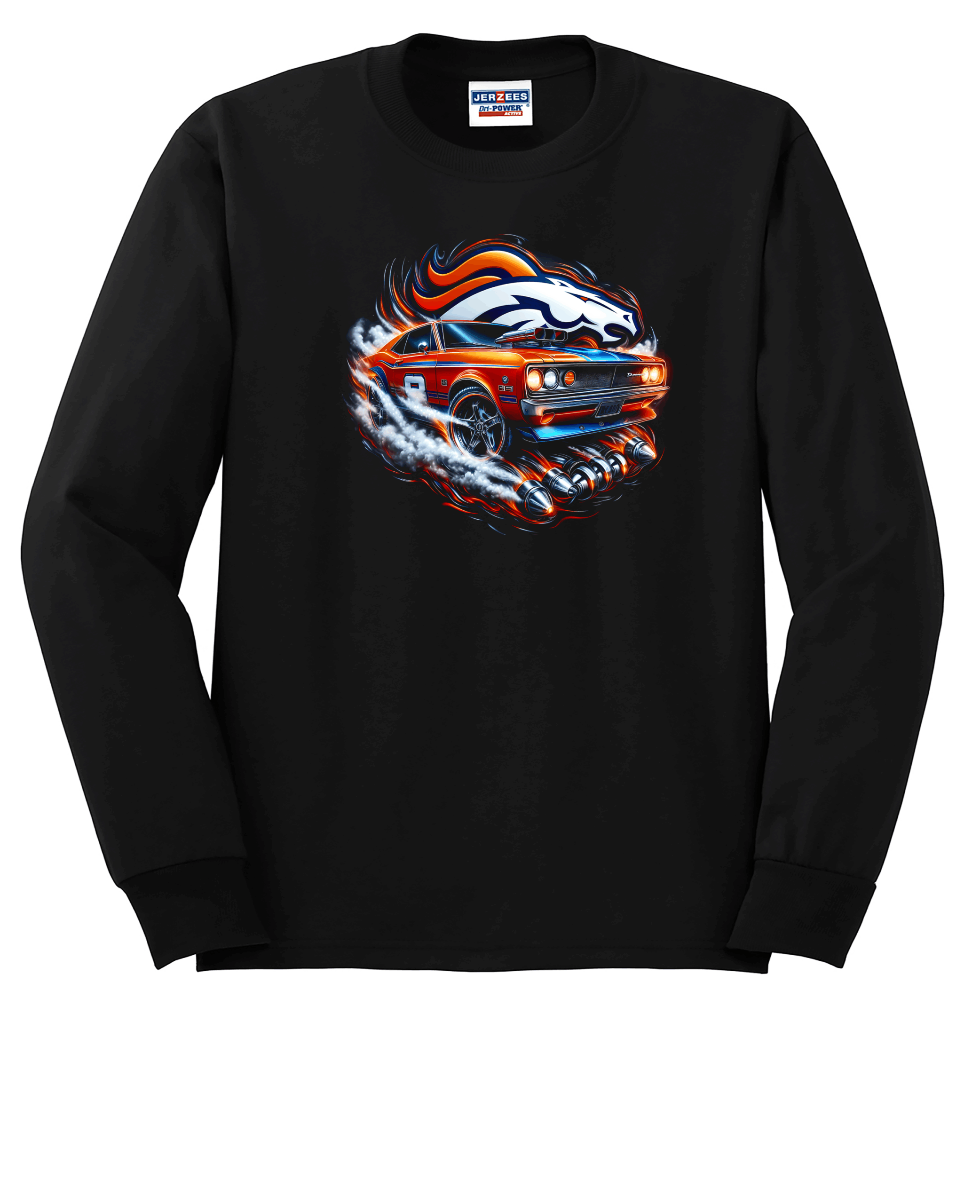 Custom Broncos Muscle Car Crew Neck Sweatshirt