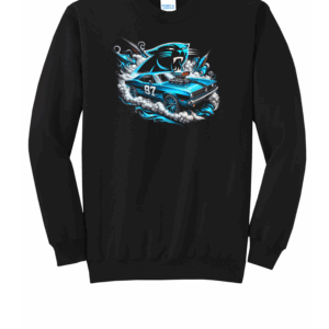 Custom Panthers Muscle Car Crew Neck Sweatshirt