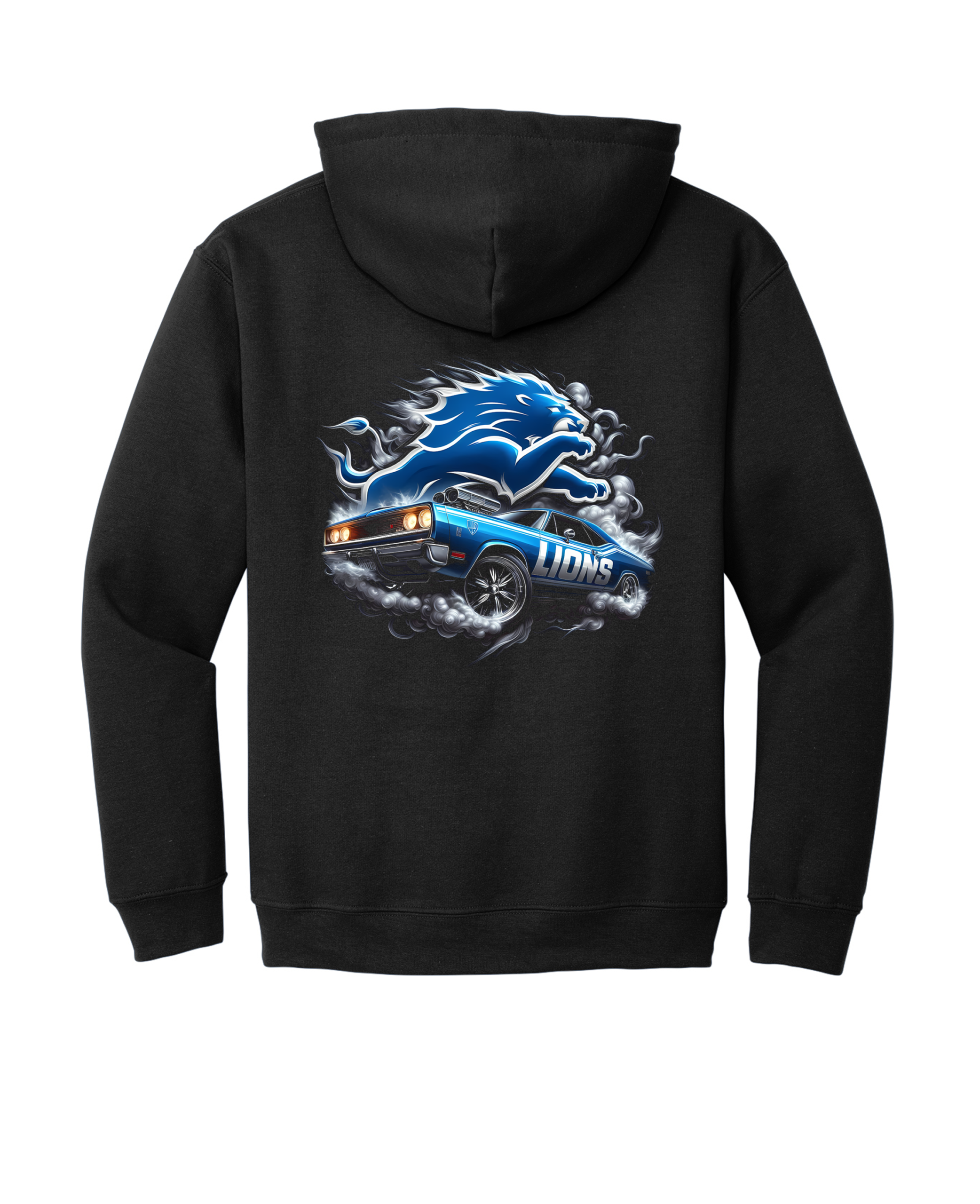 Custom Lions Muscle Car Hoodie
