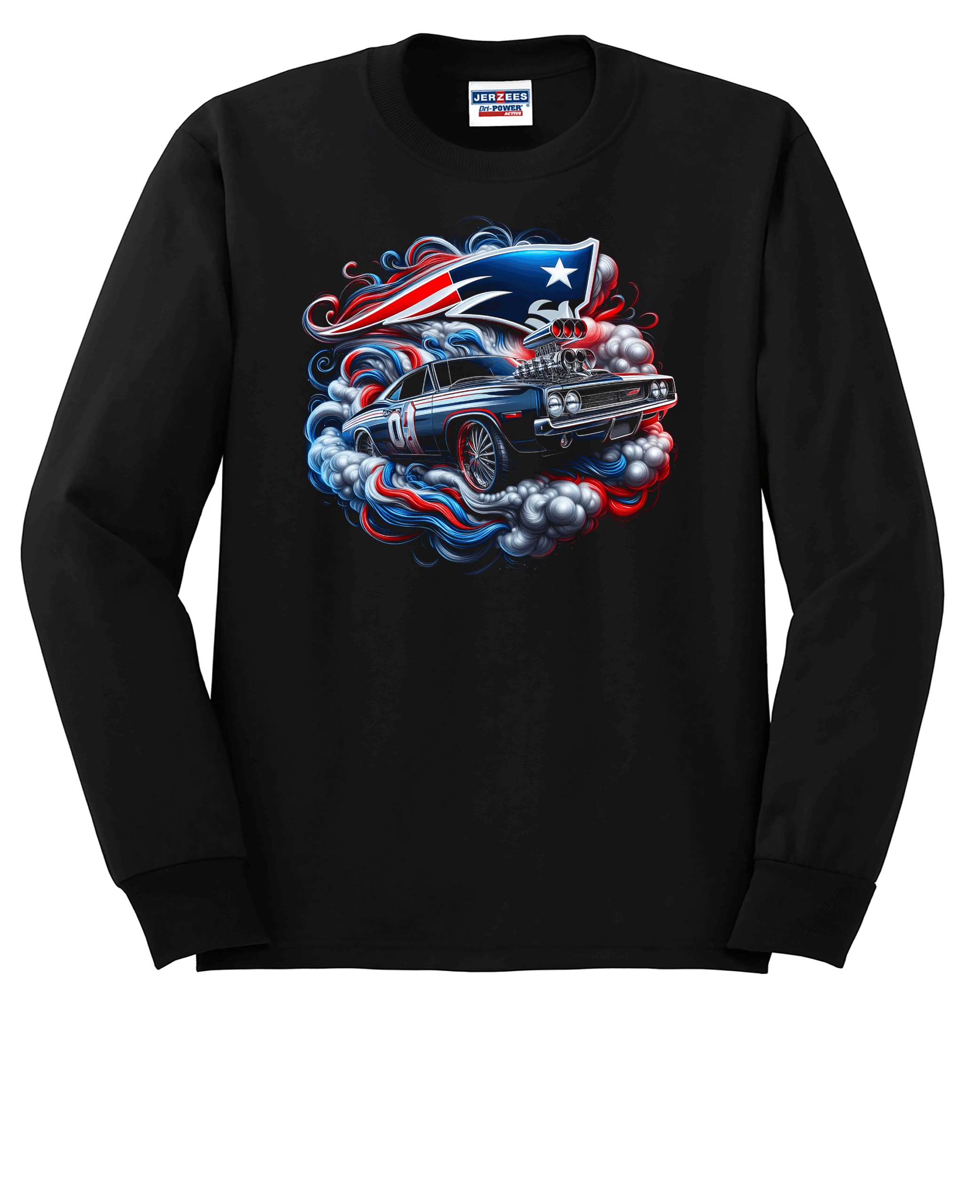 Custom Patriots Muscle Car Crew Neck Sweatshirt