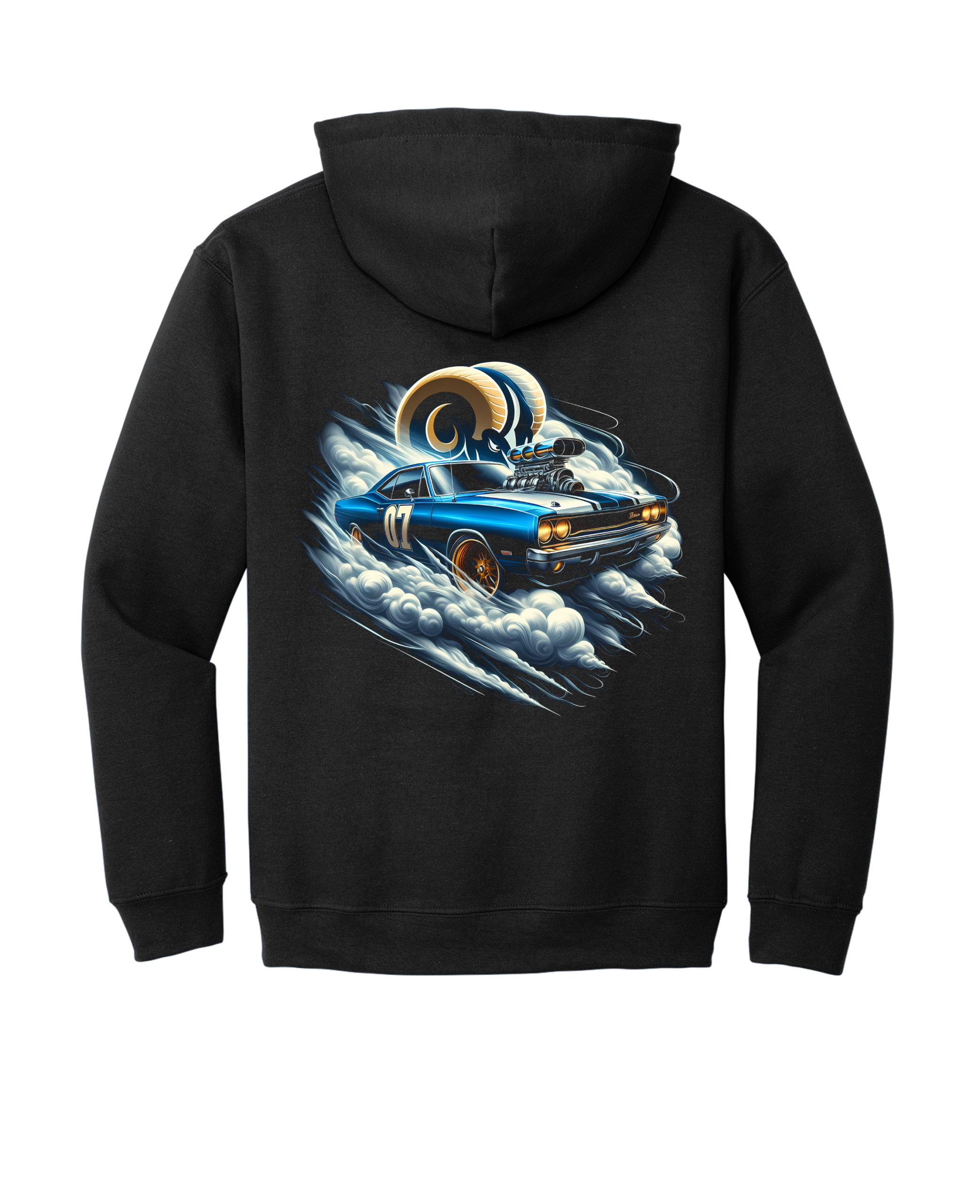 Custom Rams Muscle Car Hoodie