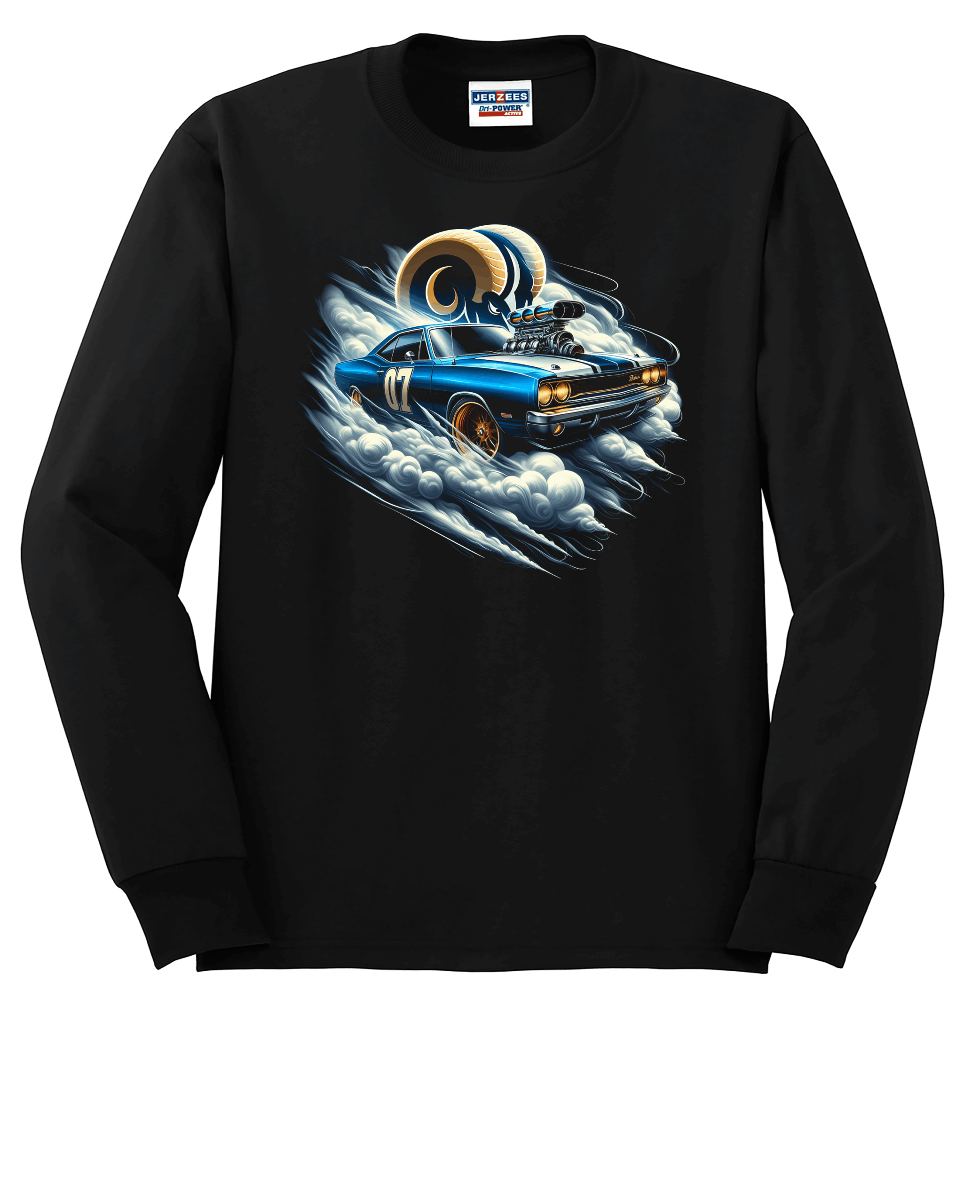 Custom Rams Muscle Car Crew Neck Sweatshirt