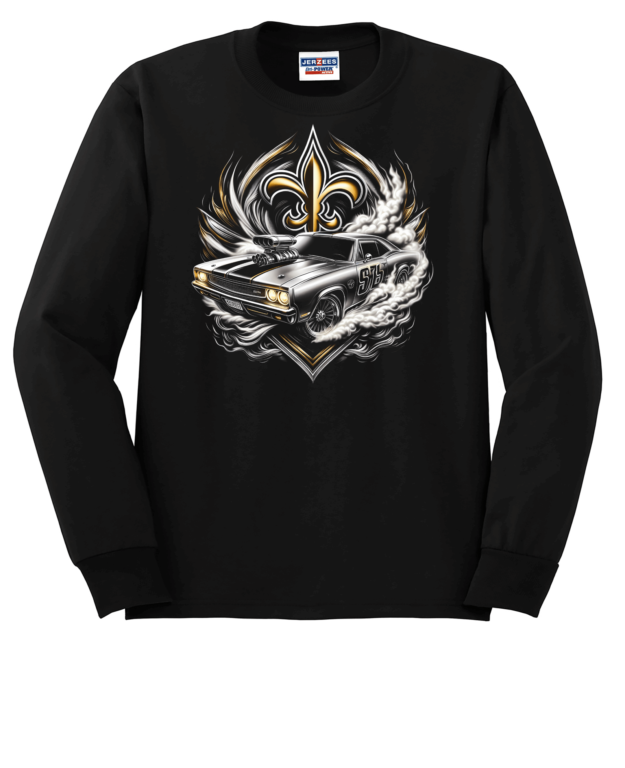 Custom Saints Muscle Car Crew Neck Sweatshirt