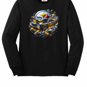 Custom Steelers Muscle Car Crew Neck Sweatshirt