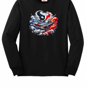 Custom Texans Muscle Car Crew Neck Sweatshirt