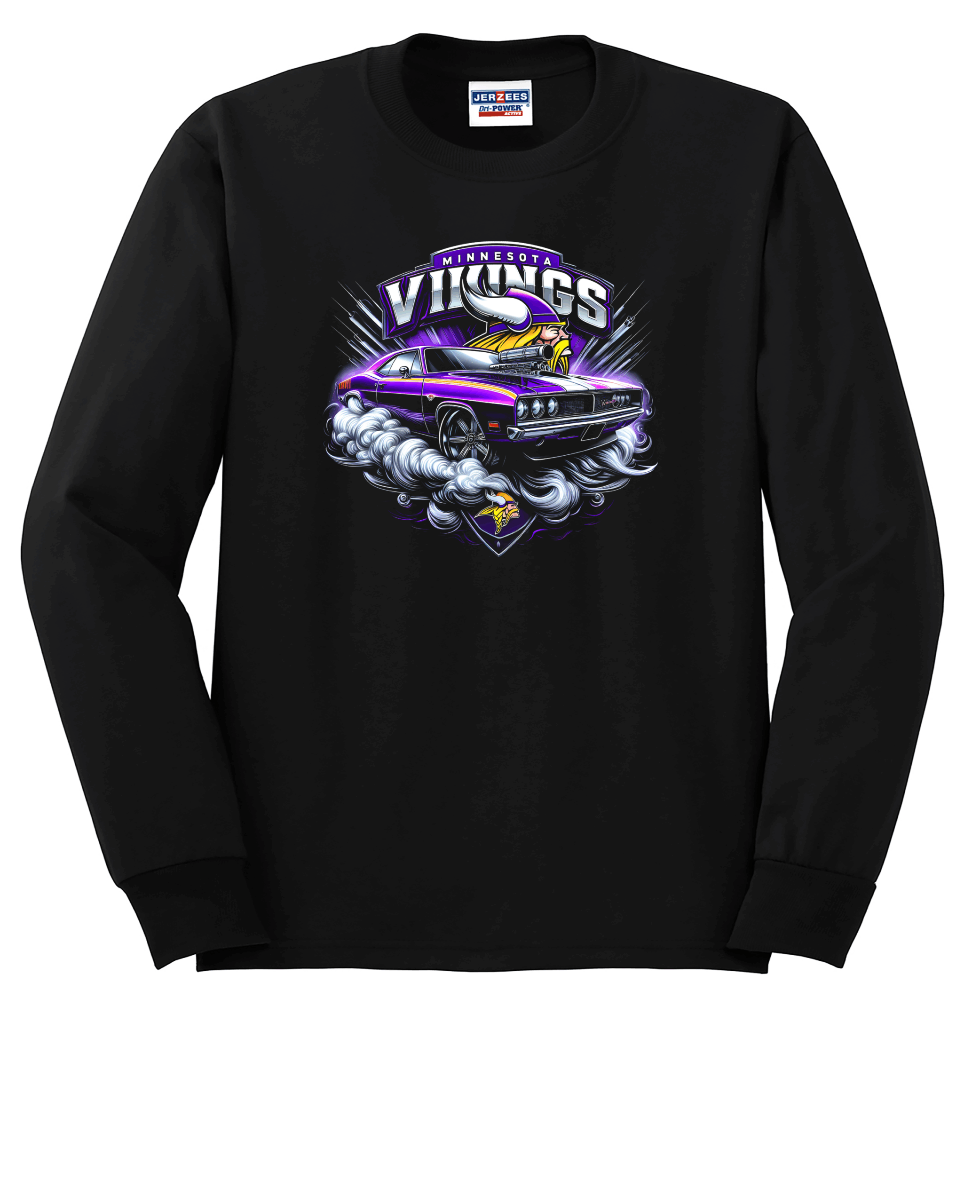 Custom Vikings Muscle Car Crew Neck Sweatshirt
