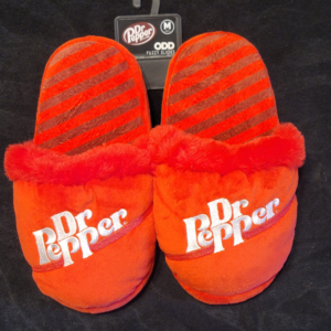 Dr. Pepper Fuzzy Slippers