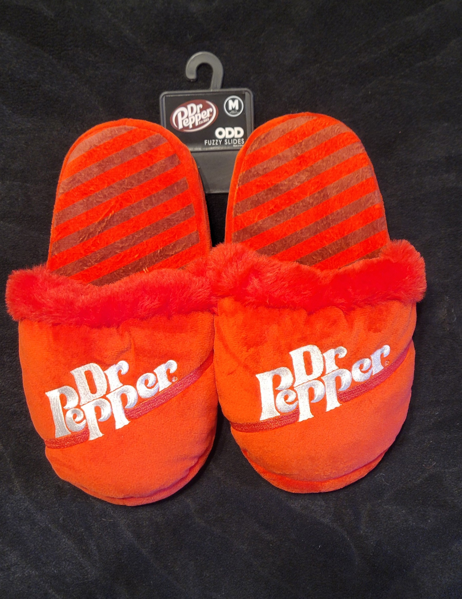 Dr. Pepper Fuzzy Slippers