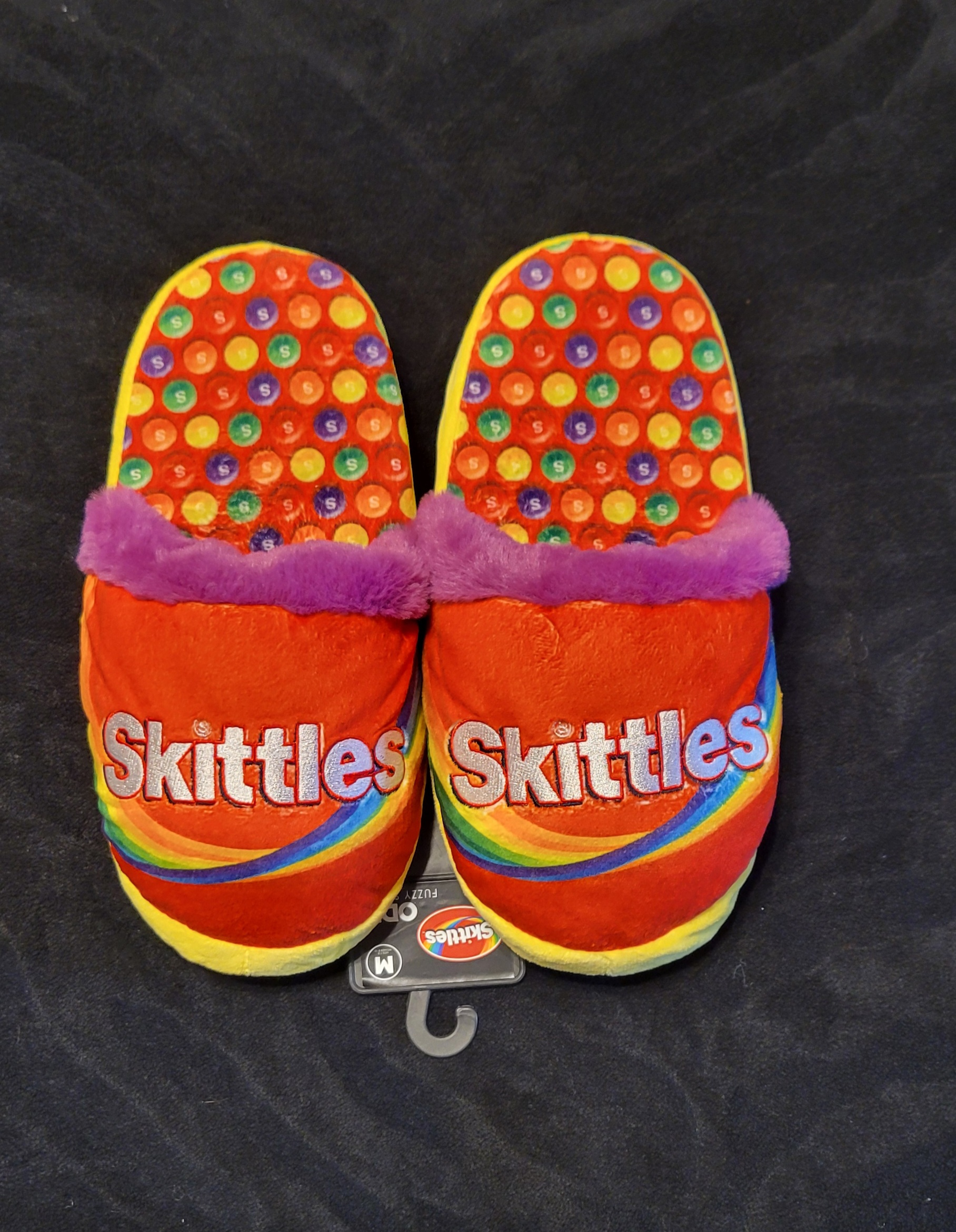 Skittles Fuzzy Slippers