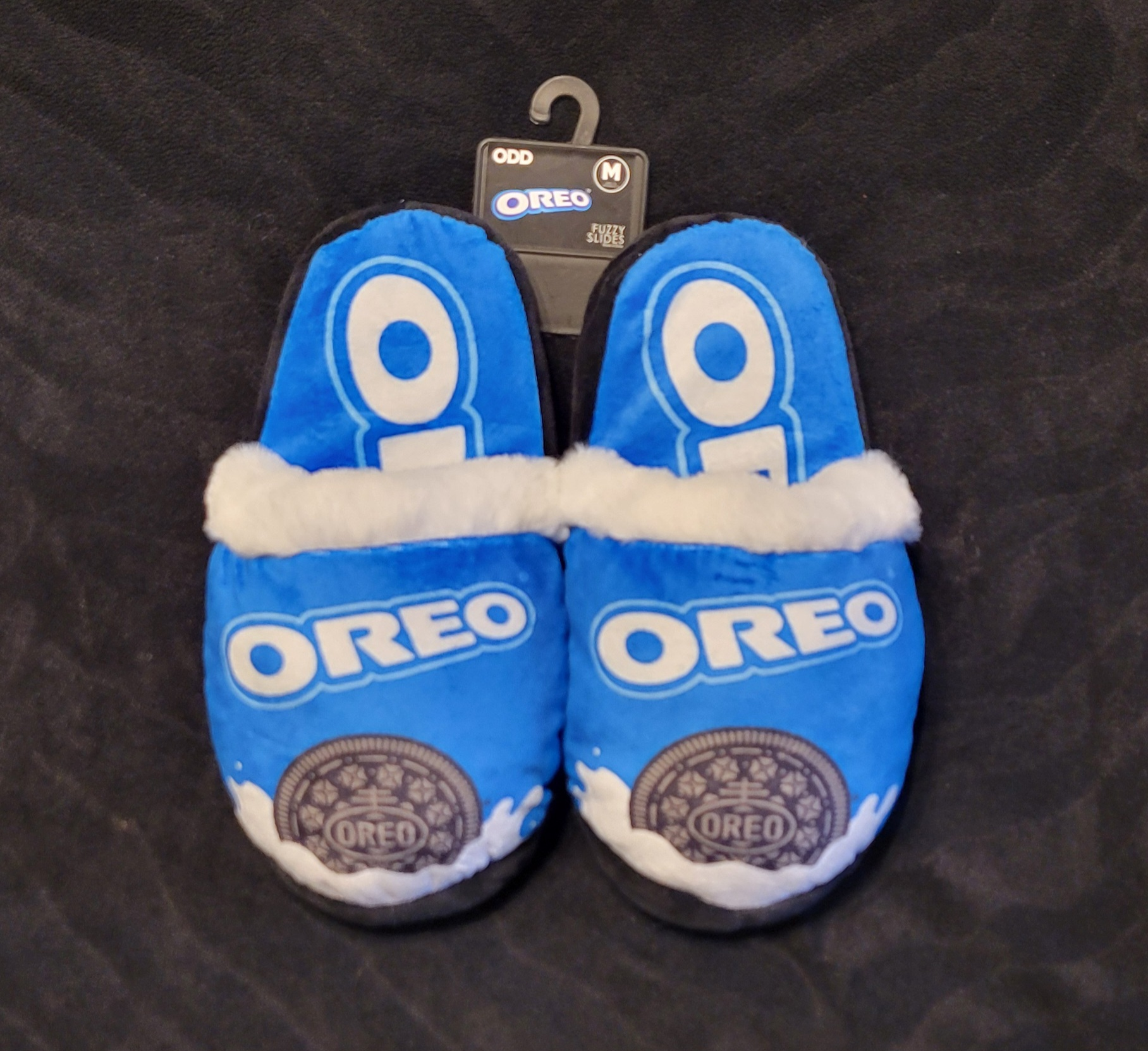 Oreo Cookie Fuzzy Slippers