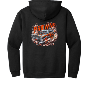 Custom Browns Muscle Car Hoodie