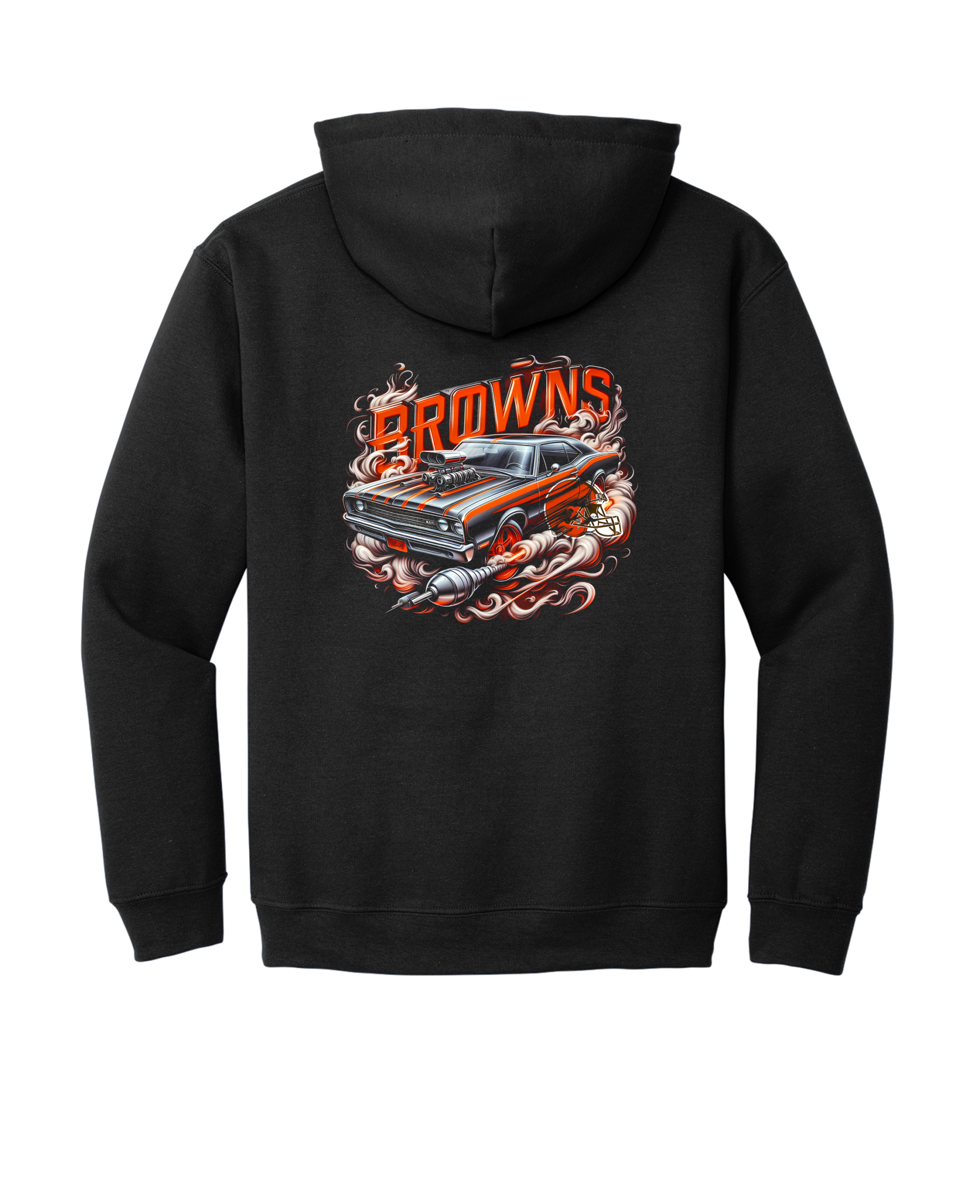 Custom Browns Muscle Car Hoodie