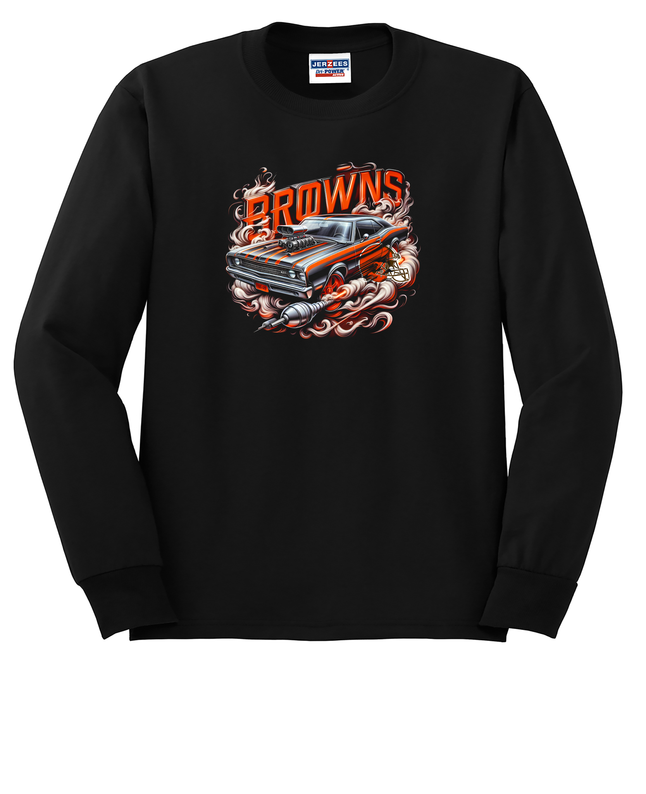 Custom Browns Muscle Car Crew Neck Sweatshirt