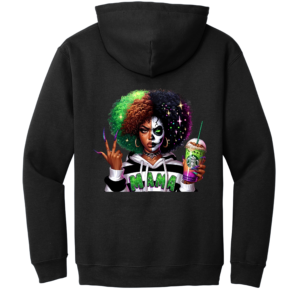 Custom Halloween Beetle Juice Green Hair Mama Hoodie