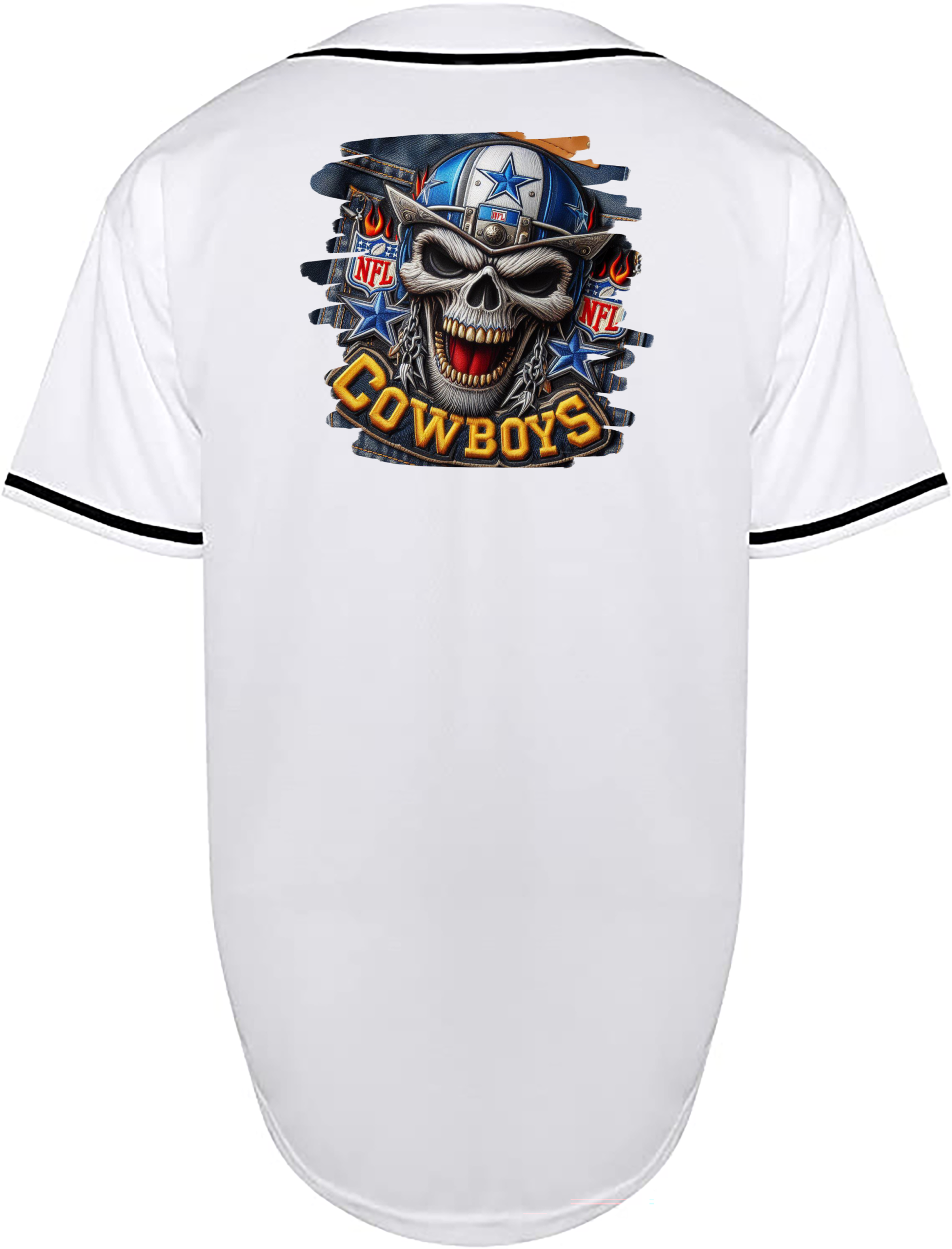 Custom Cowboys Denim Design Jersey