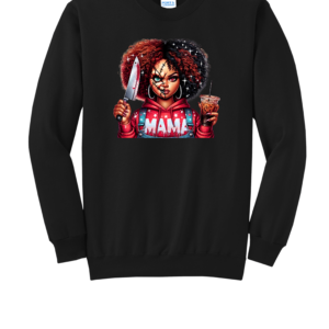 Custom Halloween Chucky Red Hair Mama Crew Neck Sweatshirt