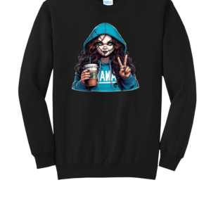 Custom Halloween Chucky Brown Hair Mama Crew Neck Sweatshirt