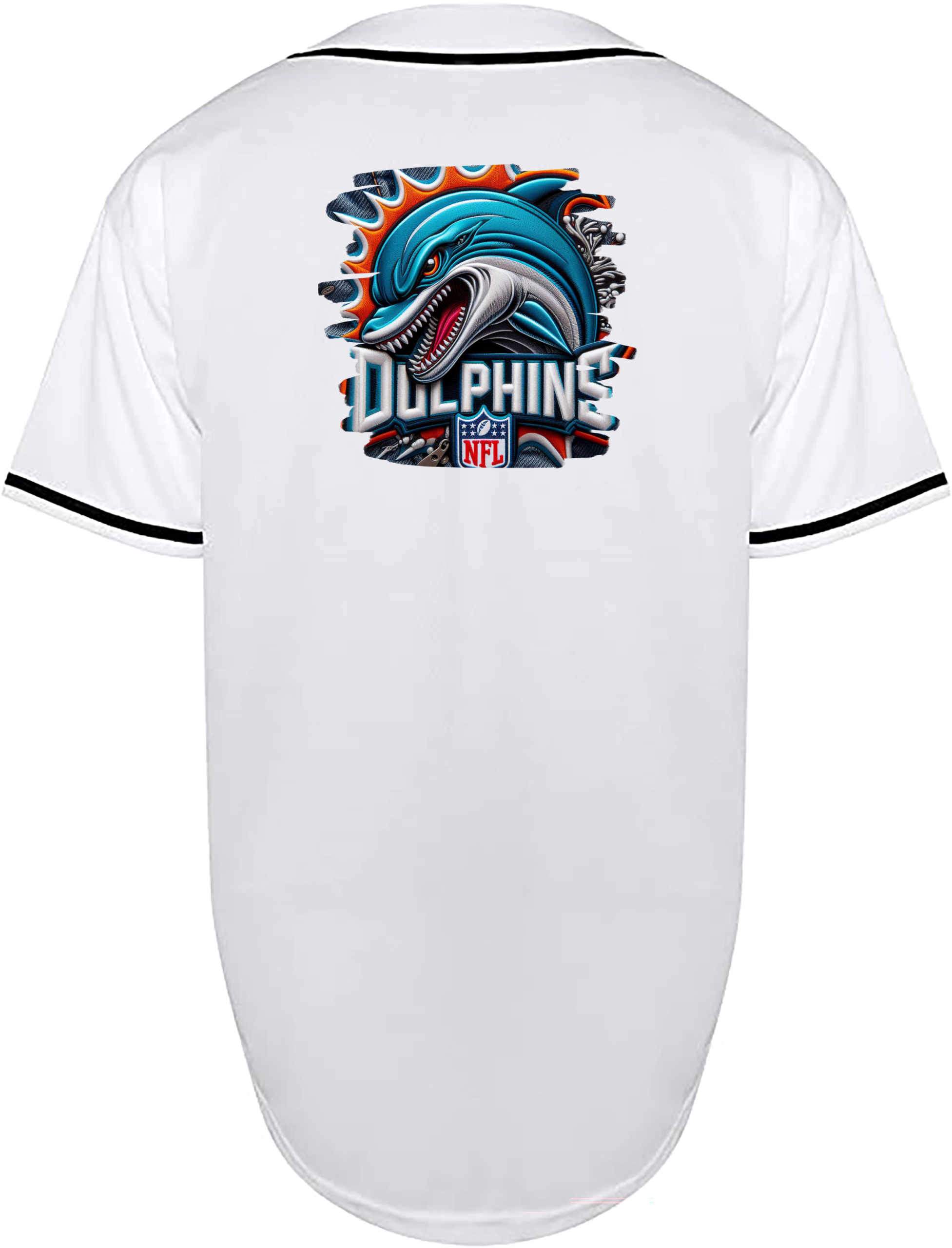Custom Dolphins Denim Jersey