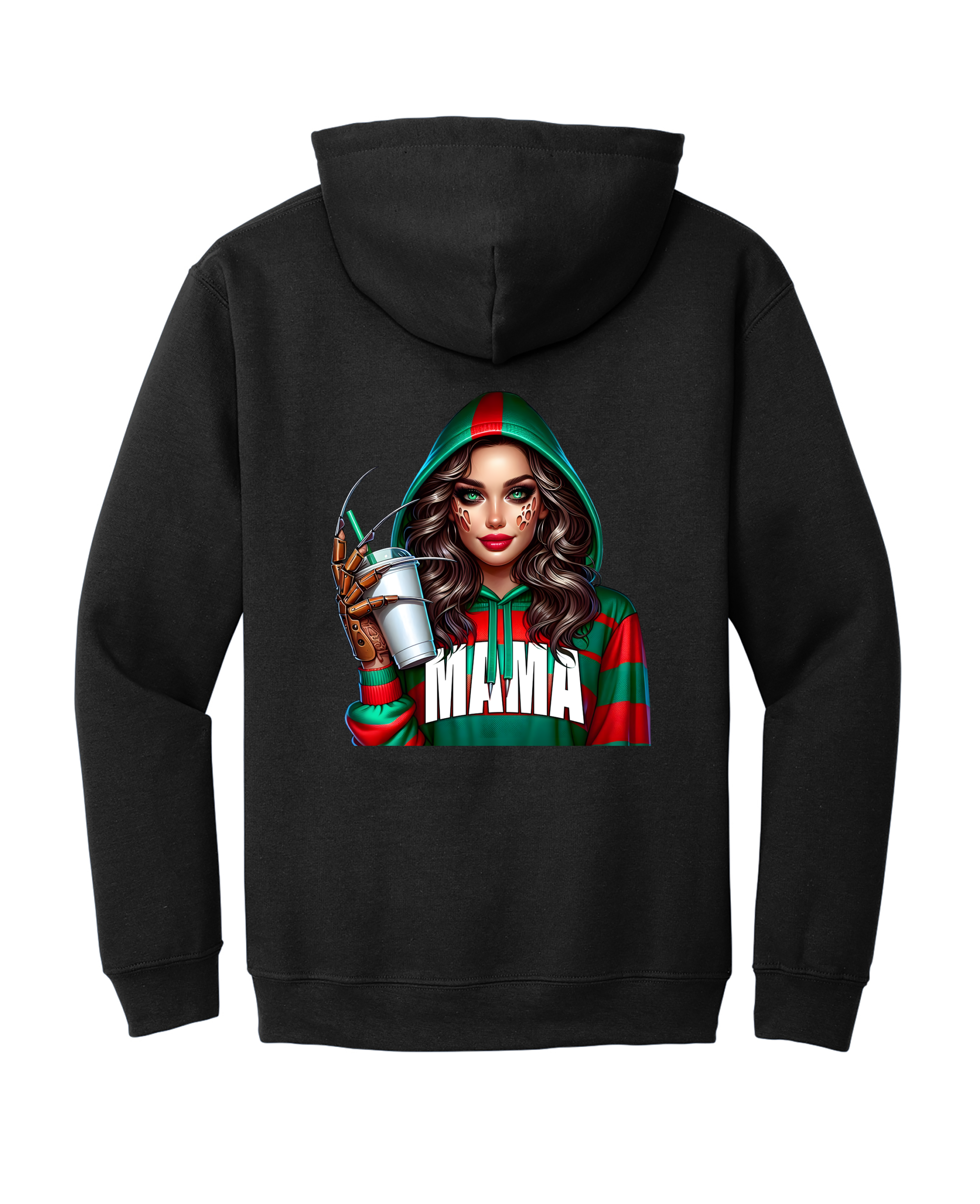 Custom Halloween Freddy Krueger Mama Red Green Hoodie