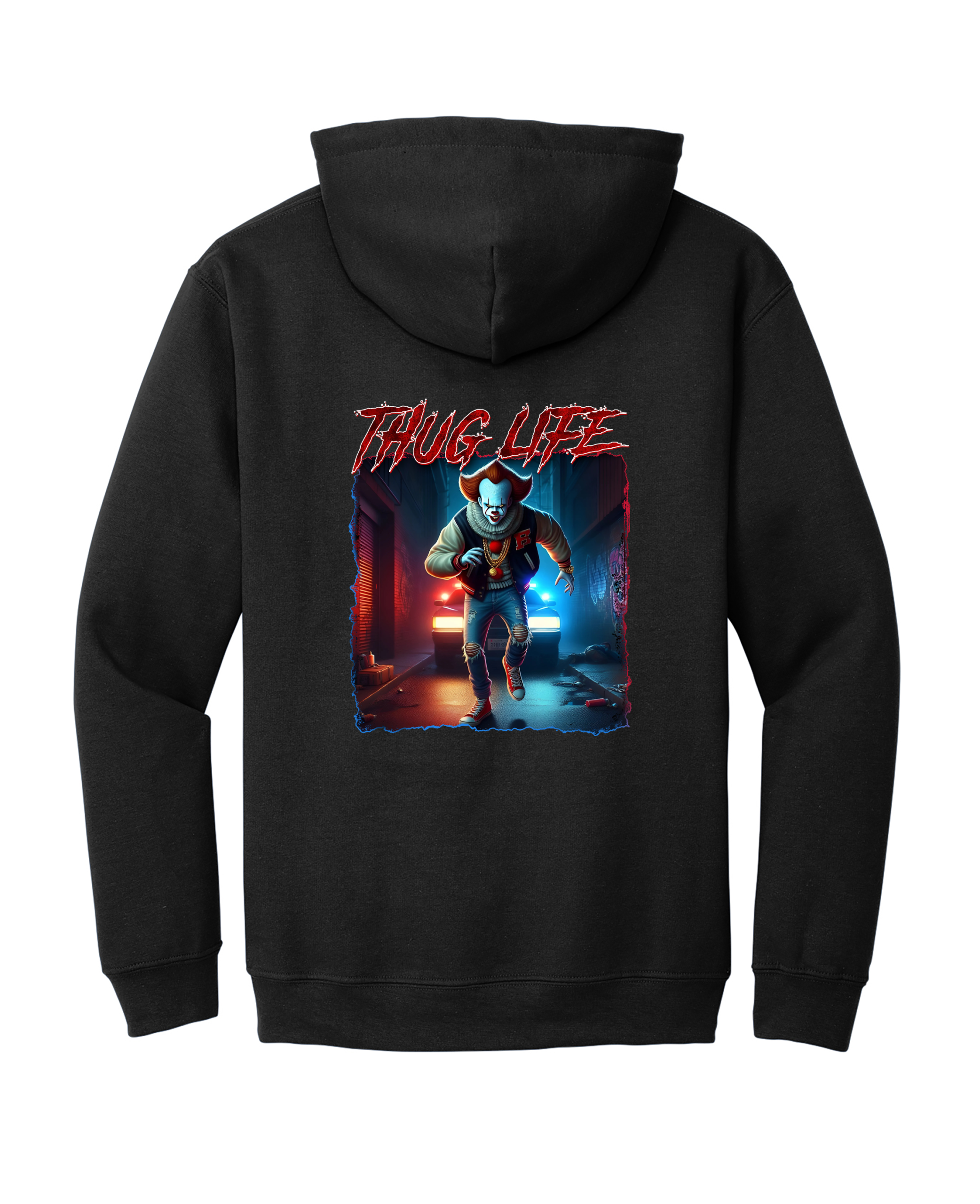 Custom Halloween Thug Life IT Clown Hoodie