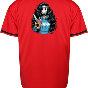 Custom Halloween Jason Voorhees Blue Mama Jersey