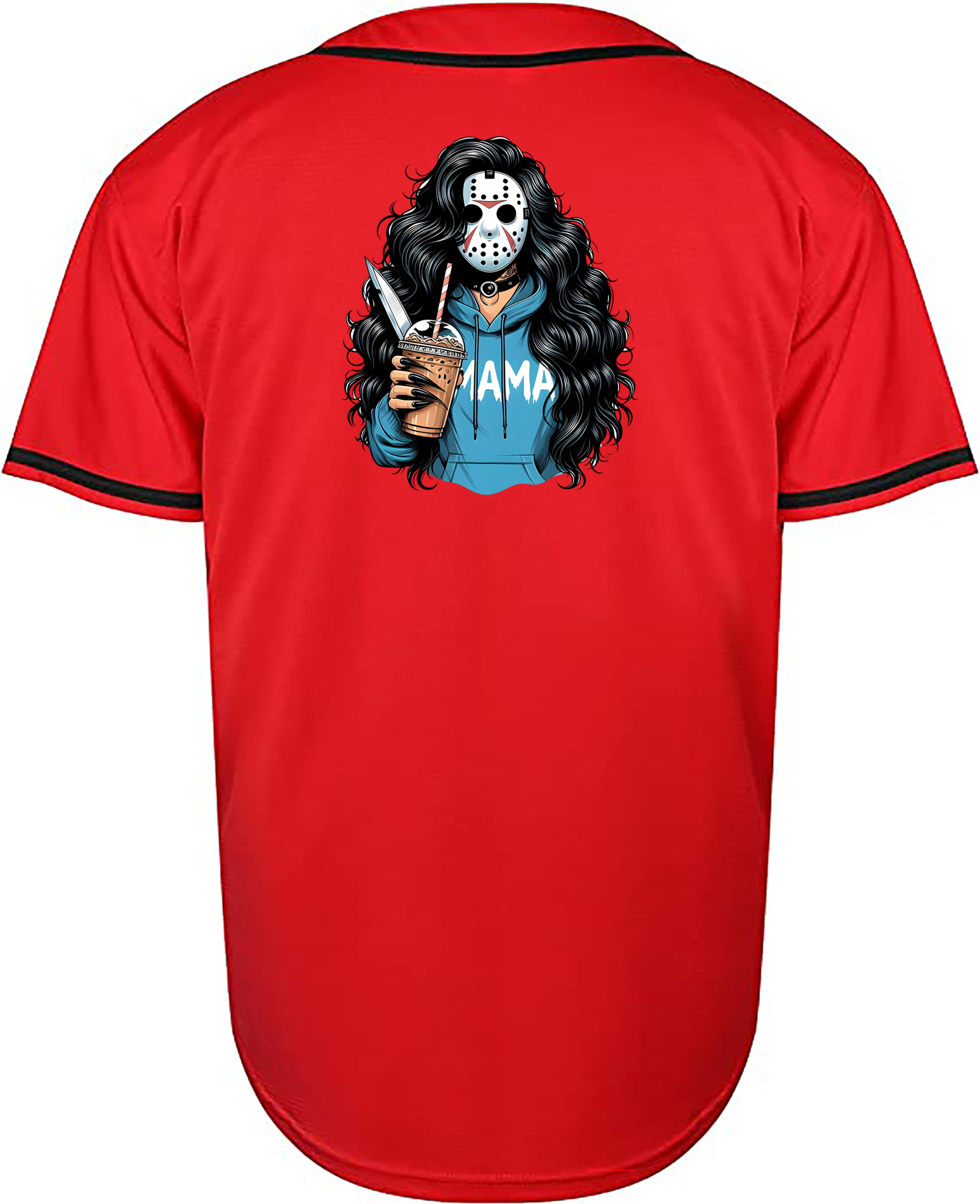 Custom Halloween Jason Voorhees Blue Mama Jersey