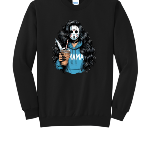 Custom Halloween Jason Voorhees Blue Crew Neck Sweatshirt