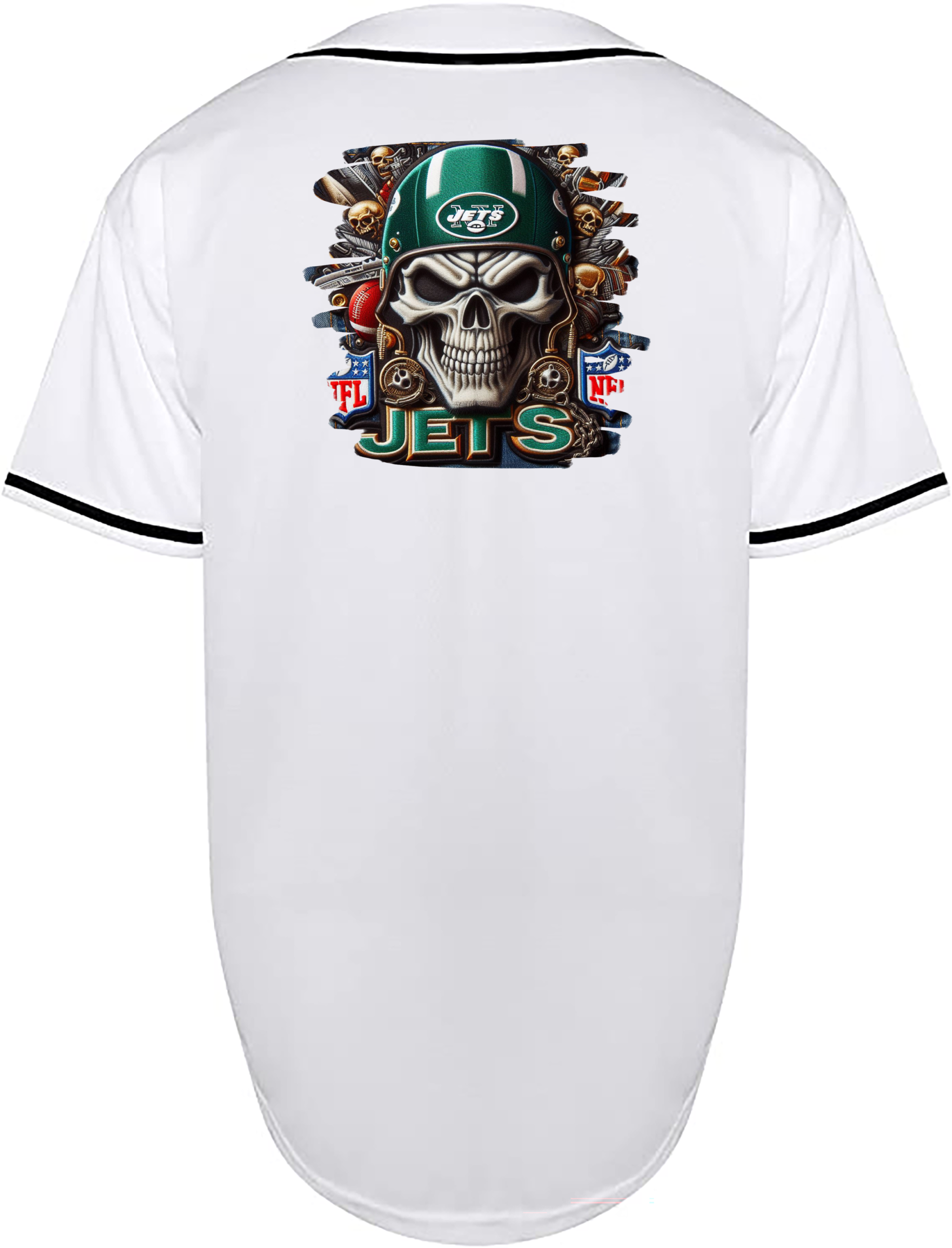 Custom Jets Denim Jersey