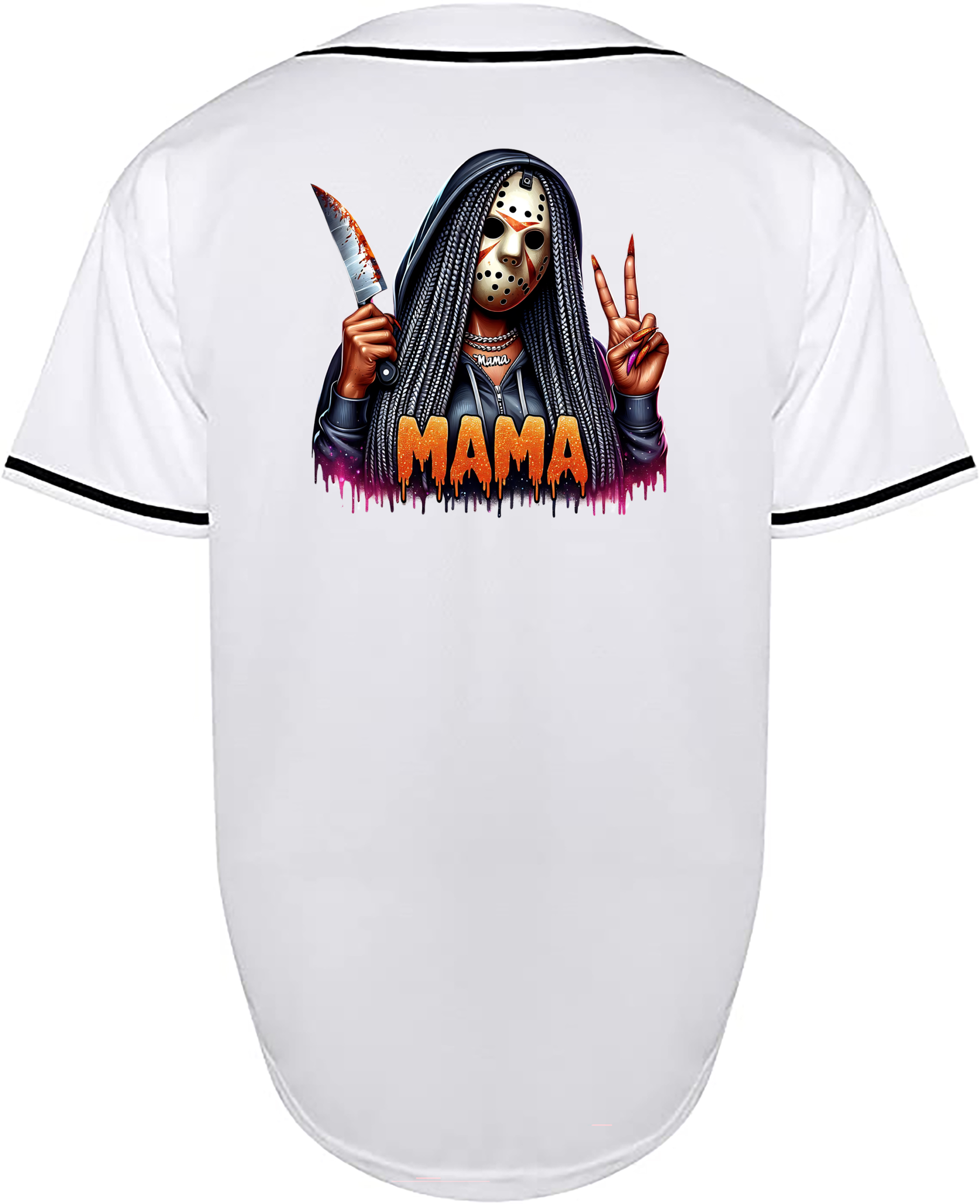 Custom Halloween Jason Voorhees Mama Jersey