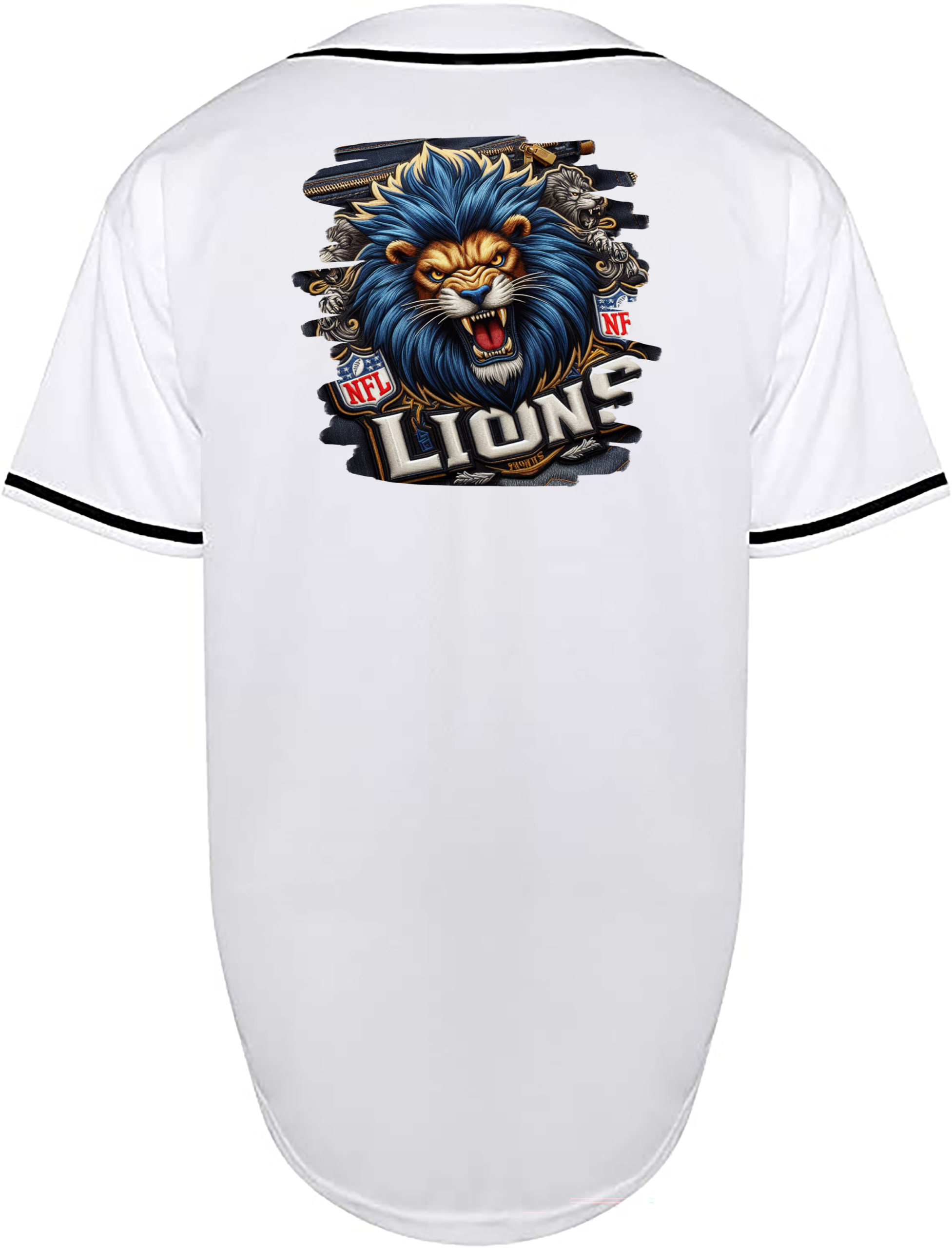 Custom Lions Denim Jersey