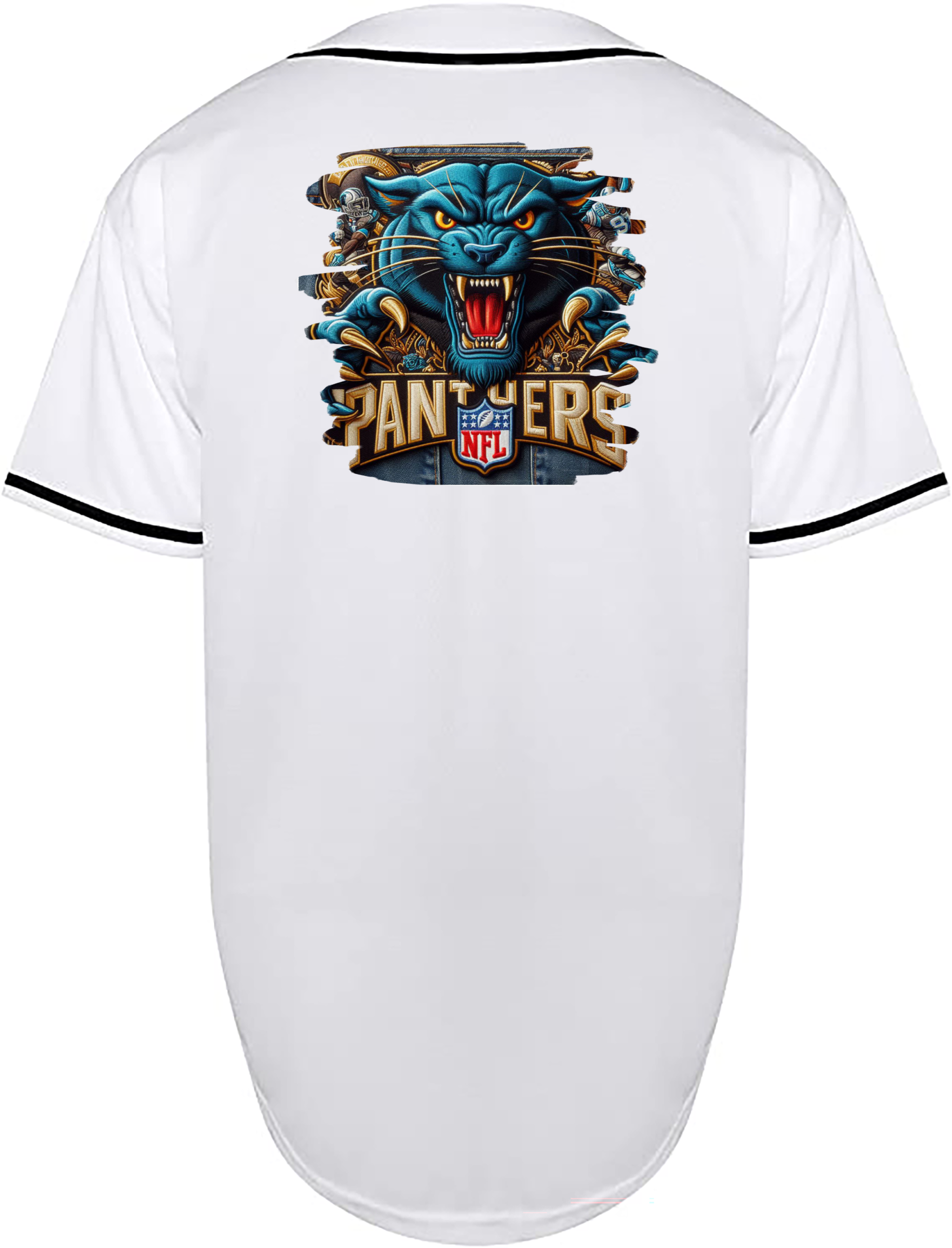 Custom Panthers Denim Design Jersey