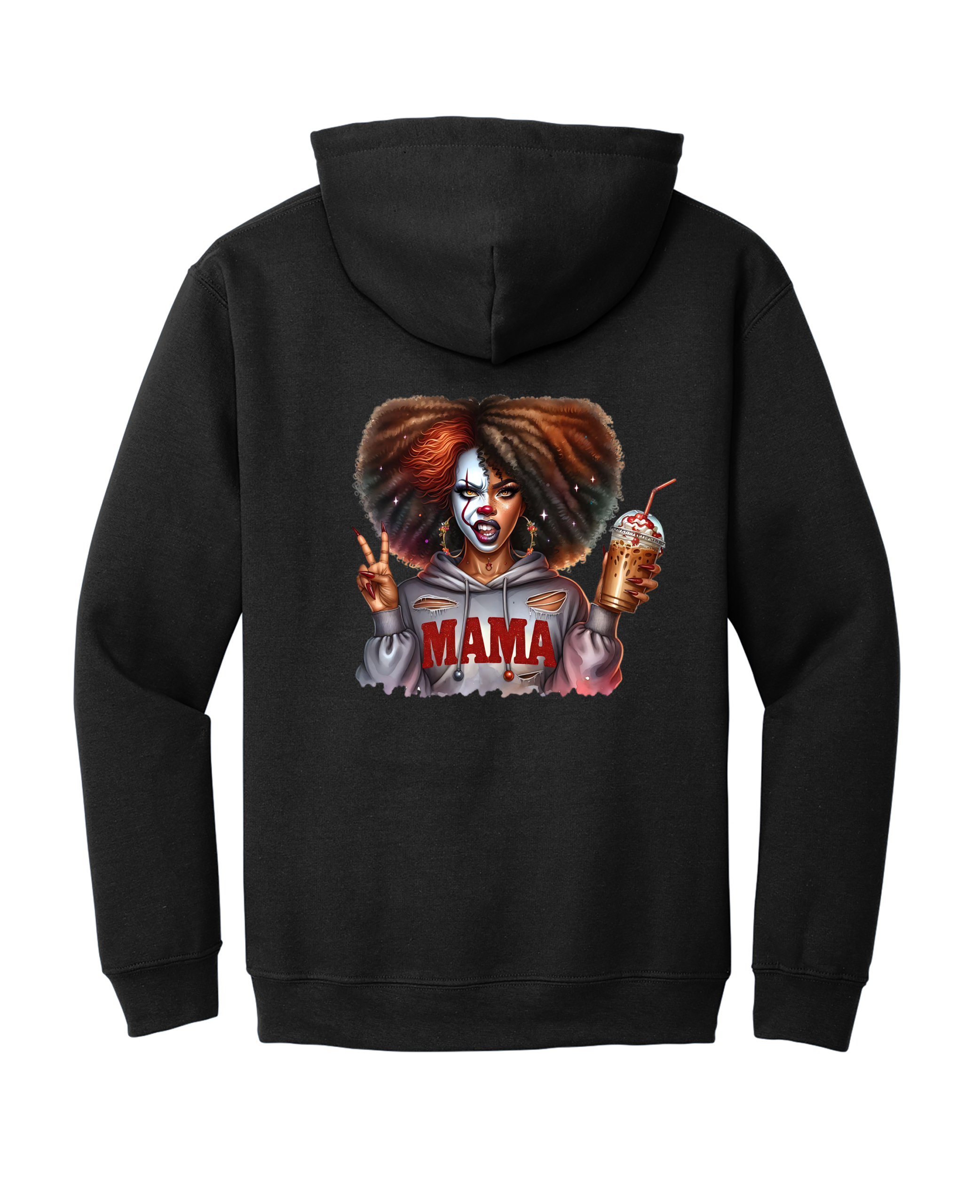 Custom Halloween Penny-Wise Red Hair Mama Hoodie