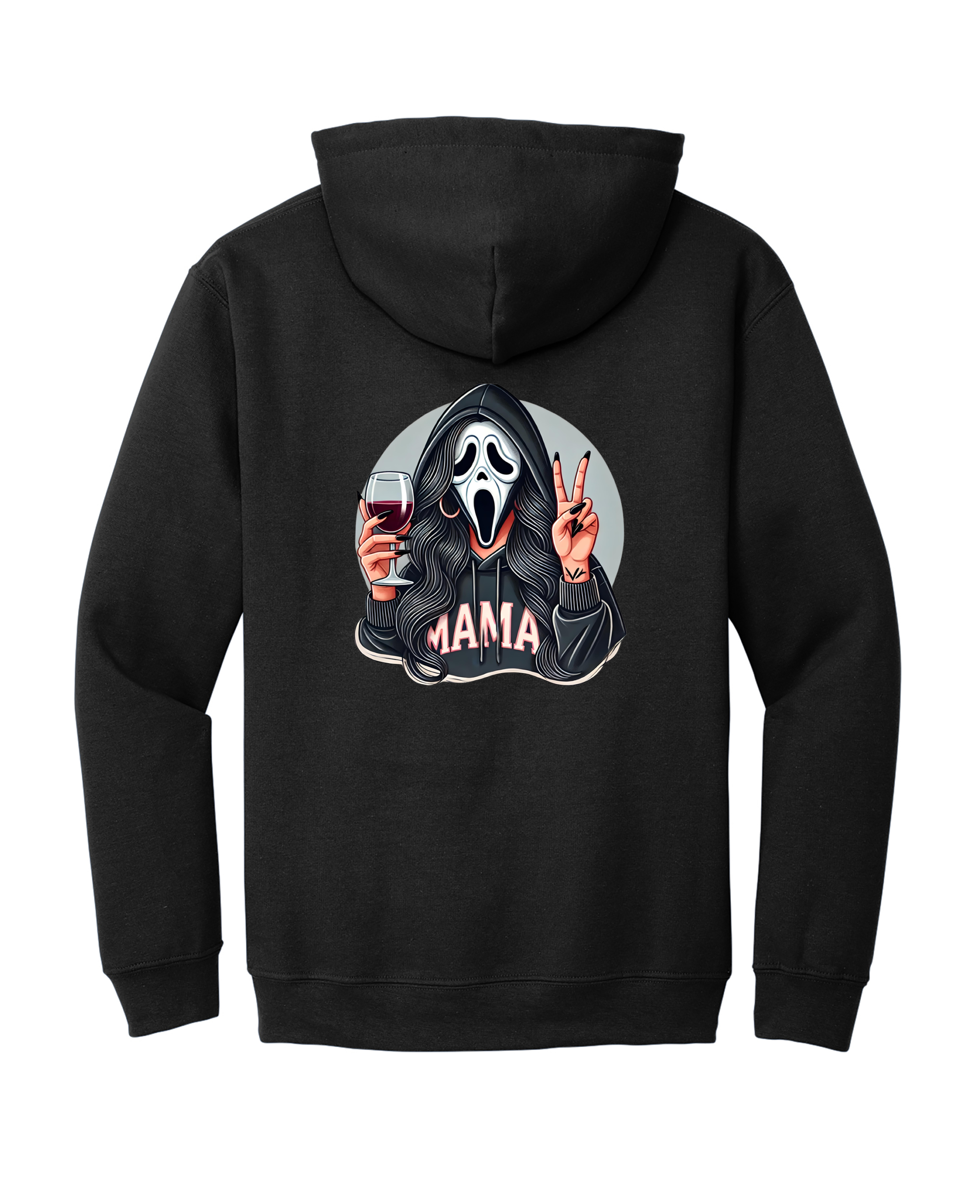 Custom Halloween Scream Circle Mama Hoodie