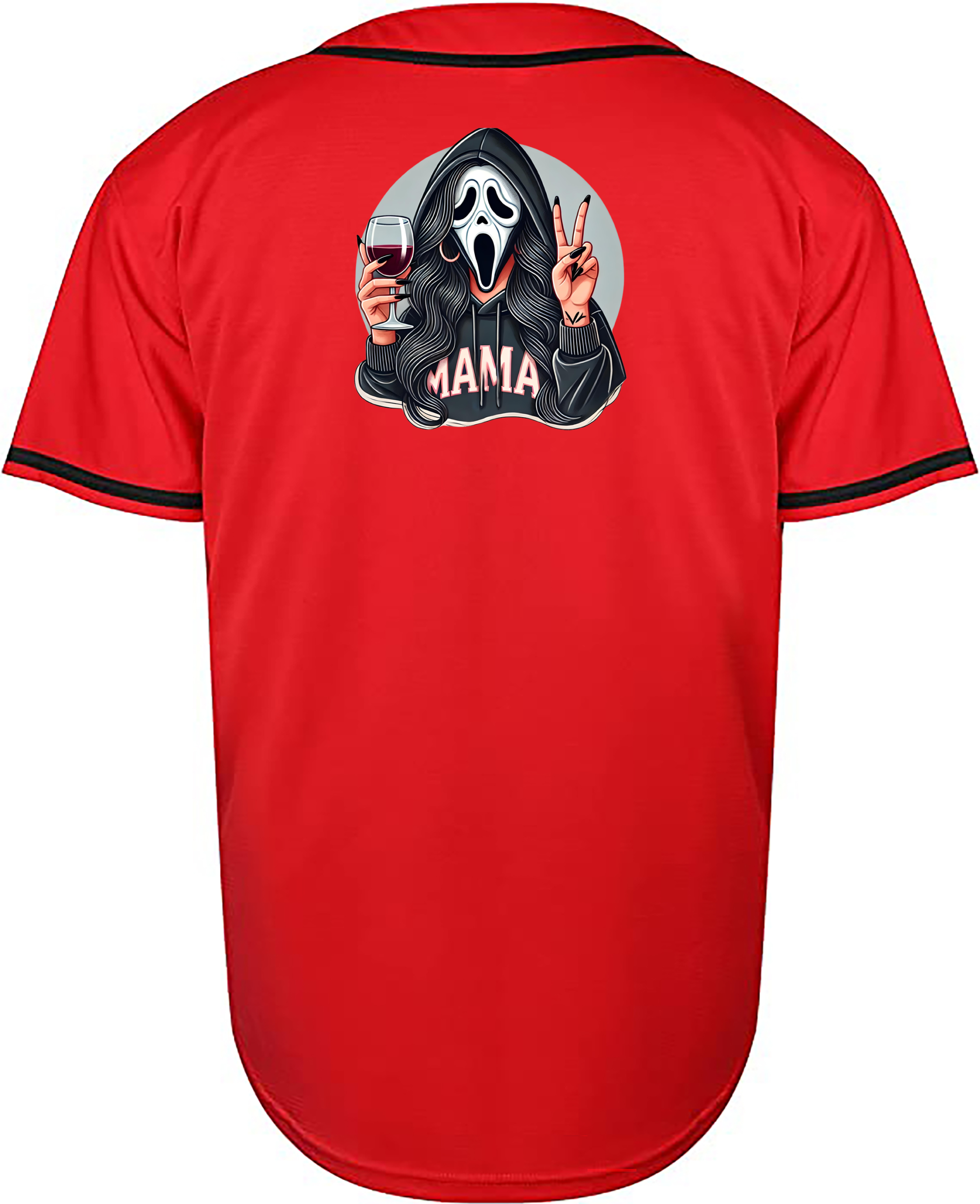 Custom Halloween Scream Circle Mama Jersey