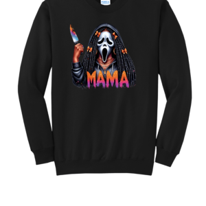 Custom Halloween Scream Mama Crew Neck Sweatshirt