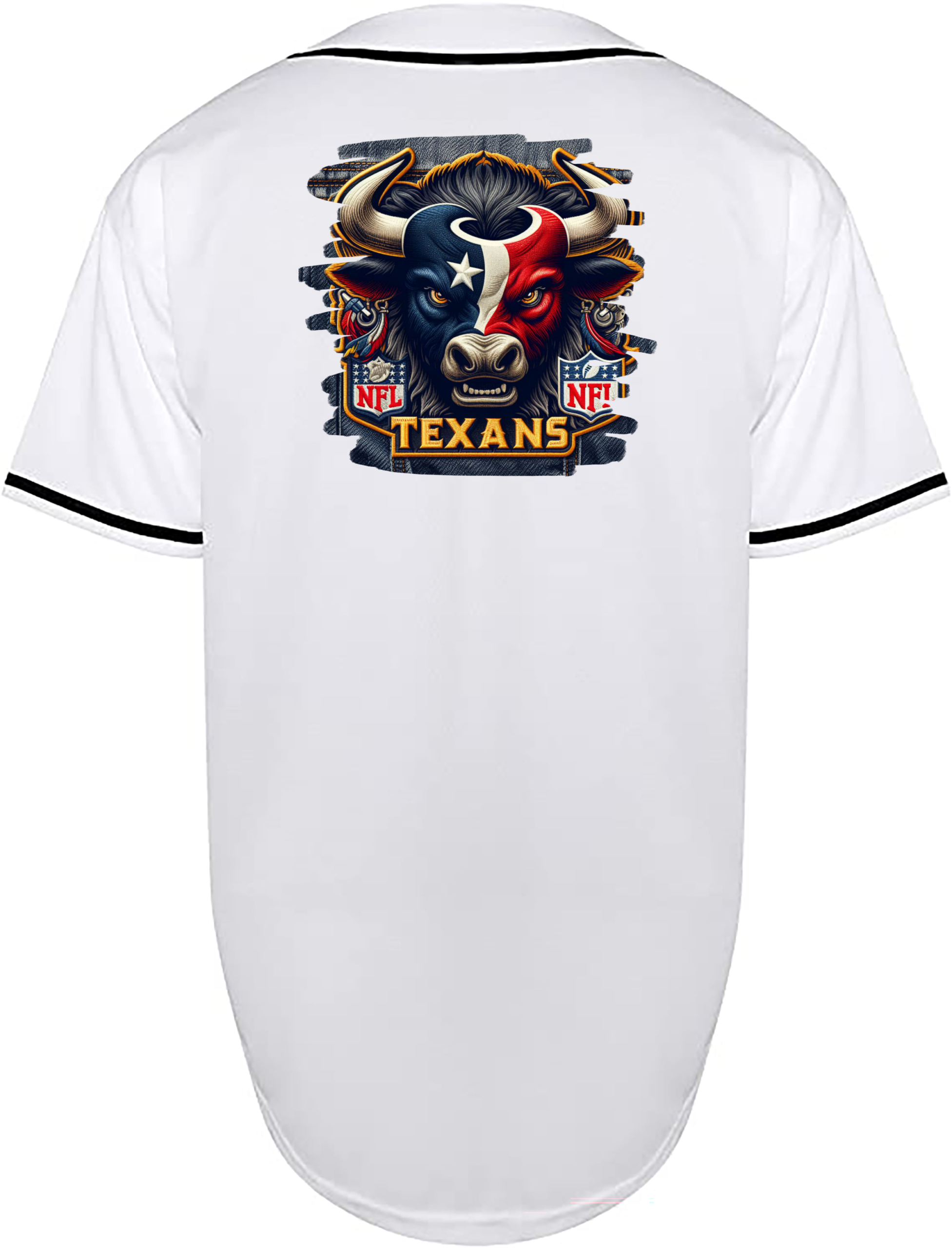 Custom Texans Denim Jersey