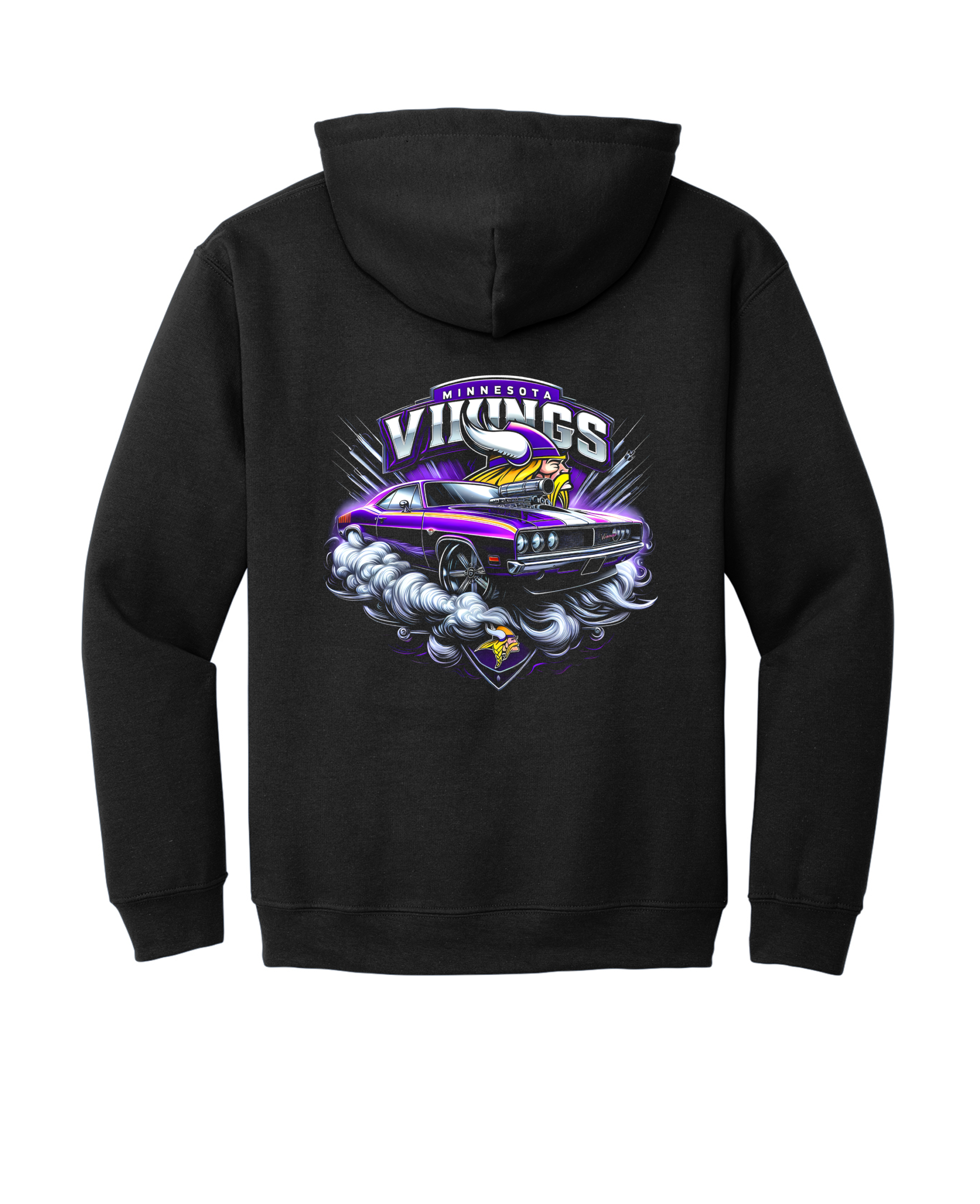 Custom Vikings Muscle Car Hoodie