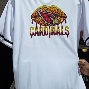 Blinged Out Arizona Cardinals Lips Jersey