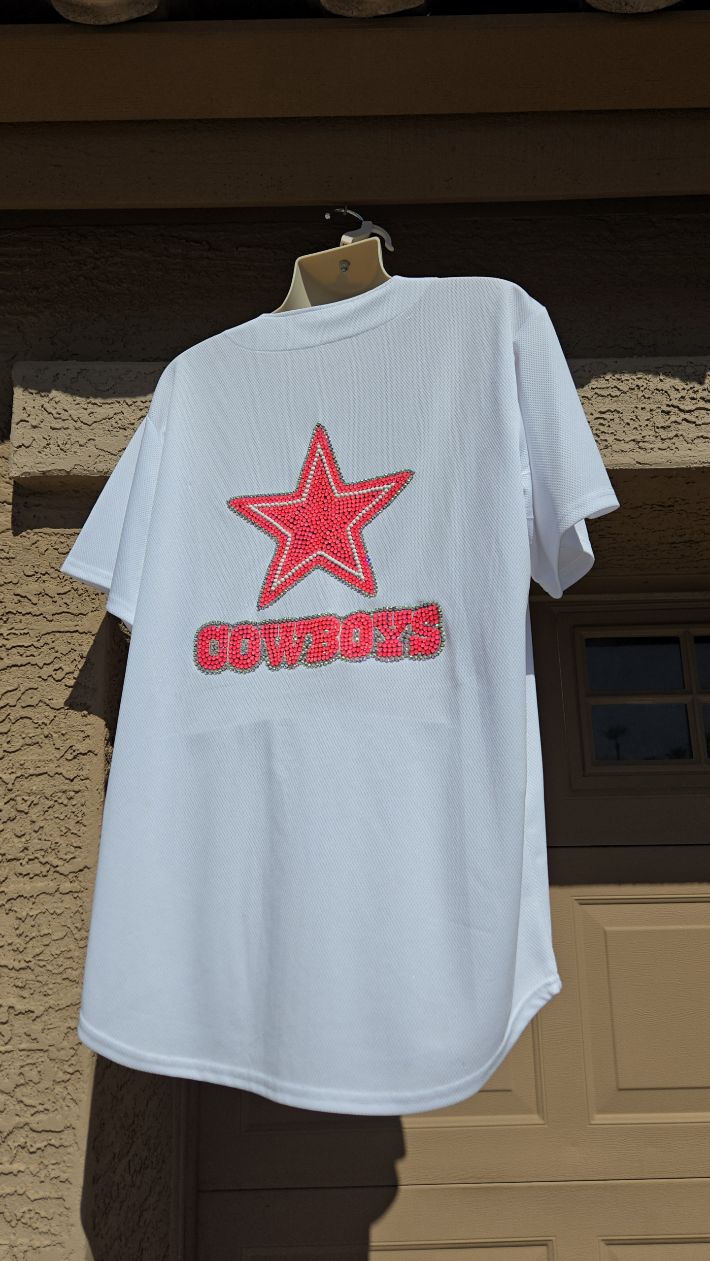 Blinged Out Dallas Cowboys Jersey (Pink Rhinestones)