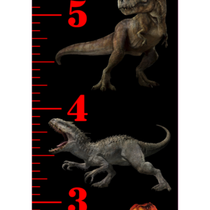 6FT Life Size Growth Chart T Rex Jurassic Park