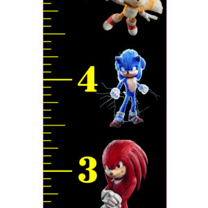 6FT Life Size Growth Chart Sonic