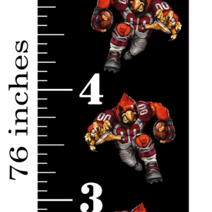 6FT Life Size Growth Chart Arizona Cardinals