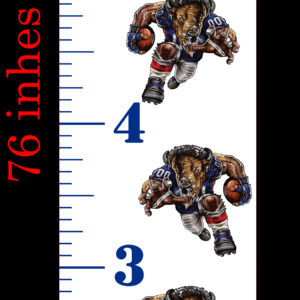 6FT Life Size Growth Chart Buffalo Bills