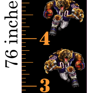 6FT Life Size Growth Chart Chicago Bears