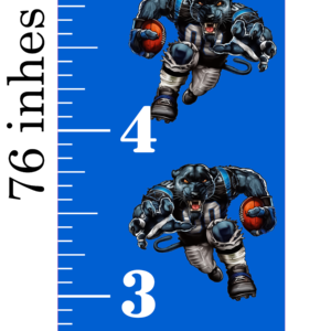 6FT Life Size Growth Chart Carolina Panthers