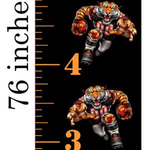 6FT Life Size Growth Chart Cincinatti Bengals