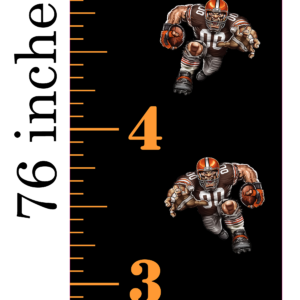 6FT Life Size Growth Chart Clevland Browns