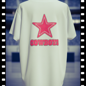 Blinged Out Dallas Cowboys Jersey (Pink Rhinestones)